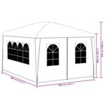 vidaXL Tente de réception 3x4 m Blanc