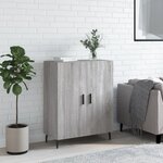 vidaXL Buffet sonoma gris 69 5x34x90 cm bois d'ingénierie
