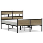vidaXL Cadre de lit sans matelas chêne sonoma 120x190 cm