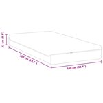 vidaXL Matelas Blanc et Gris 100 x 200 cm Tissu jacquard