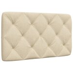 vidaXL Coussin de tête de lit crème 80 cm tissu