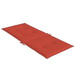 vidaXL Coussins de chaise à dossier haut lot de 4 rouge mélangé tissu