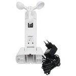 vidaXL Auvent rétractable électrique Gris clair et blanc