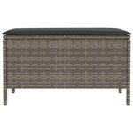 vidaXL Pouf de Jardin Gris et Gris foncé 80 x 38 x 45 cm Rotin PE