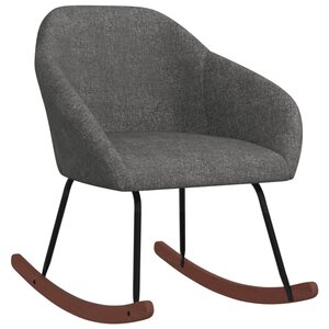 vidaXL Chaise à bascule Gris foncé Tissu
