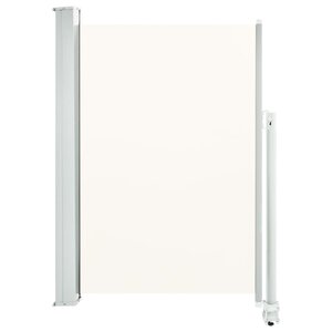 vidaXL Auvent latéral rétractable de patio 120 x 300 cm Blanc cassé