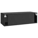 vidaXL Meuble TV mural Noir 98 x 41 x 30 cm Bois d'ingénierie