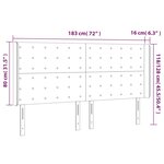 vidaXL Tête de lit avec oreilles Crème 183x16x118/128 cm Similicuir
