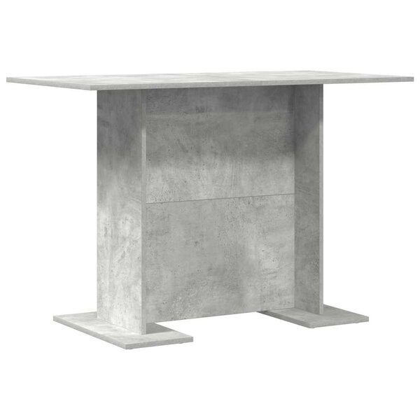 vidaXL Table de salle à manger Gris béton 110 x 60 x 75 cm