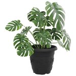vidaXL Pot à fleurs rond 24 Pièces Noir Ø 34 x 28 cm Plastique