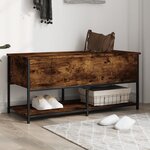 vidaXL Banc de rangement chêne fumé 100x42 5x47 cm bois d'ingénierie