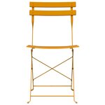 Chaises de jardin pliantes vidaXL 2 Pièces Jaune moutarde Acier