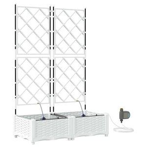 vidaXL Pots de jardin Blanc 80 x 40 x 126 cm Acier