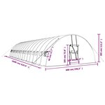 vidaXL Serre avec cadre en acier blanc 96 m² 16x6x2 85 m