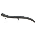 vidaXL Chaises longues lot de 2 avec coussins gris résine tressée