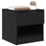 vidaXL Armoire de lit avec tiroir 2 Pièces Chêne noir 40 x 39 x 40cm