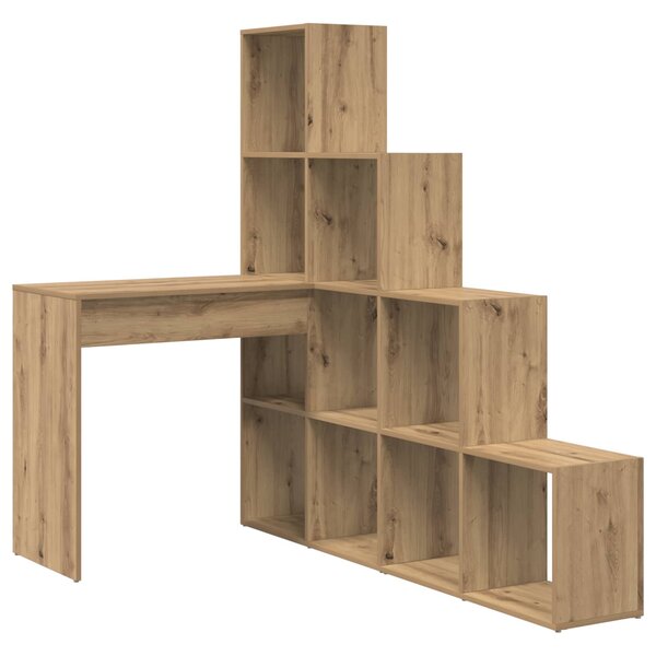 vidaXL Bureau d'angle Chêne artisanal 101 5 x 149 5 x 149 5 cm
