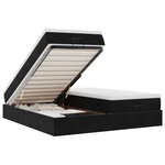 VidaXL Cadre de lit ottoman avec matelas noir 180x200cm velours