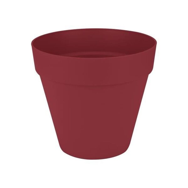 Pot de fleur Loft Urban Rond avec roues - Rouge Ø 48.5 x hauteur 45 cm - Extérieur 100  recyclé
