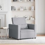 vidaXL Canapé Lit Simple Gris clair 90 x 165 x 87 cm tissu