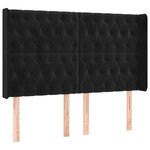 vidaXL Sommier à lattes de lit matelas et LED Noir 140x190 cm Velours