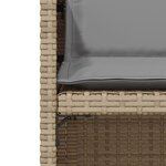 vidaXL Ensemble de bistro 3 Pièces coussins mélange beige résine tressée