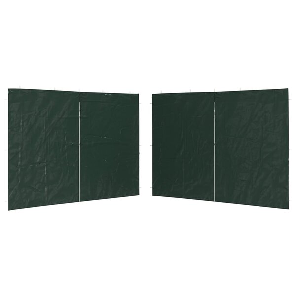 vidaXL Paroi de tente réception 2 Pièces avec fermeture éclair PE Vert