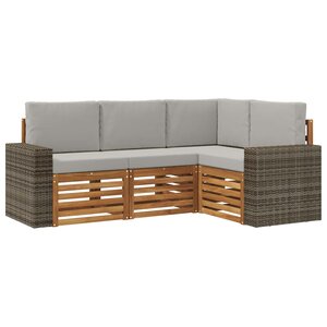 vidaXL Ensemble de canapés d'extérieur 4 pc Polyester