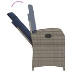vidaXL Ensemble à manger de jardin et coussins 7 Pièces beige poly rotin