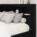 vidaXL Tête de lit de rangement Chêne noir 120 cm Bois d'ingénierie