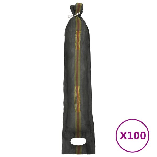 vidaXL Sacs de sable 100 Pièces vert foncé 103x25 cm PEHD