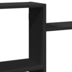 vidaXL Étagère murale noir 159x18x65 cm bois d'ingénierie