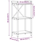 vidaXL Bibliothèque chêne artisanal 40 x 30 x 83 cm Bois d'ingénierie