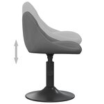 vidaXL Chaise de salle à manger Gris foncé Velours