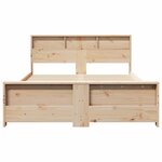 vidaXL Cadre de lit Marron 160 x 200 cm Bois massif en pin