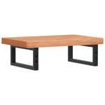 vidaXL Étagère de vasque murale acier et bois massif de hêtre