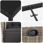 vidaXL Ensemble de salle à manger pour jardin 7 Pièces Gris Poly rotin