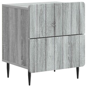 vidaXL Cabinet de chevet Sonoma gris 43 x 34 5 x 49 5 cm