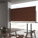 vidaXL Auvent latéral rétractable de patio 120x300 cm Marron