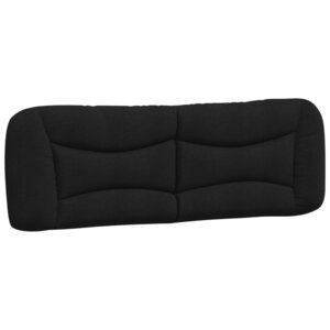 vidaXL Coussin de tête de lit Hvar noir 160 cm tissu
