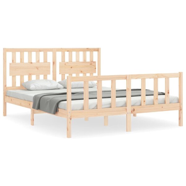 vidaXL Cadre de lit sans matelas bois de pin massif