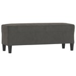 Banc banquette 100 x 35 x 41 cm velours gris foncé 02_0010492