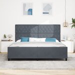 Cadre de lit vidaXL Gris foncé 200x200 cm Velours
