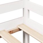 vidaXL Lit de jour et tiroirs sans matelas blanc 90x190 cm bois massif
