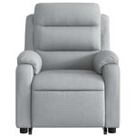vidaXL Fauteuil inclinable de massage électrique Gris clair Tissu