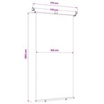vidaXL Store latéral de balcon 170 x 250 cm 100  polyester fer acier