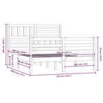 vidaXL Cadre de lit sans matelas 135x190 cm bois massif