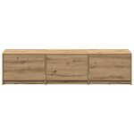vidaXL Meuble TV avec LED en chêne artisanal 165x34x40 cm en bois d'ingénierie