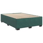 vidaXL Sommier à lattes de lit et matelas Vert foncé 140x200cm Velours