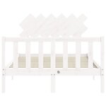 vidaXL Cadre de lit sans matelas blanc 120x200 cm bois de pin massif